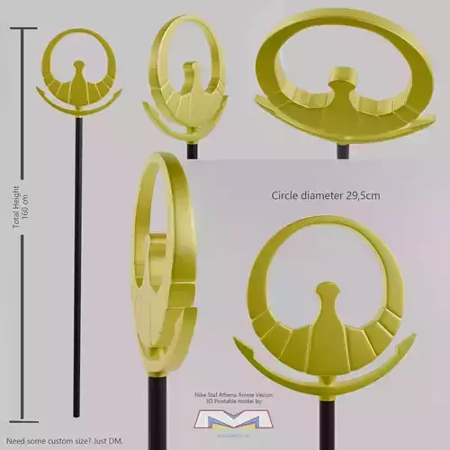 Saori Kido Athena Nike Staff Anime Version 3D print model
