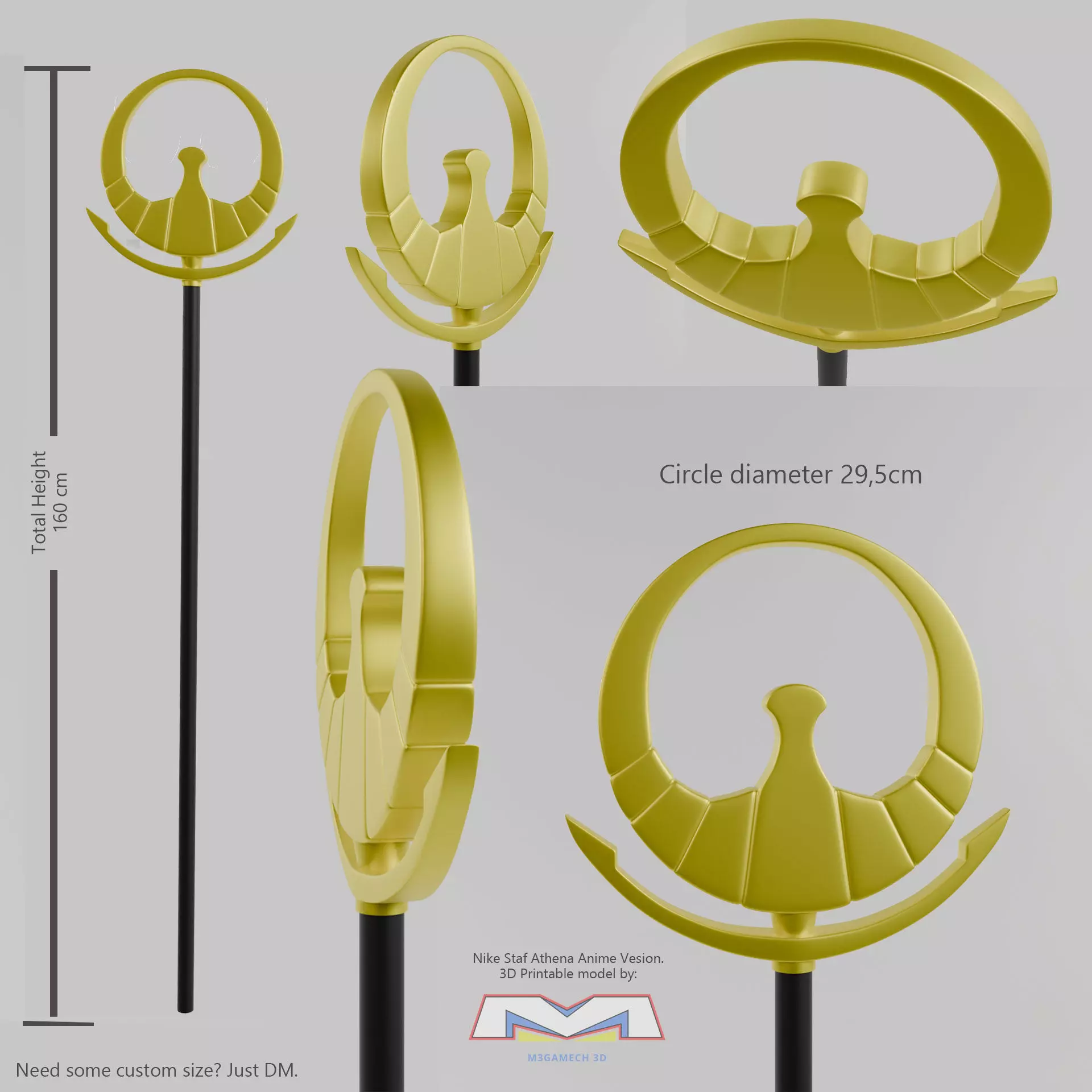 Saori Kido Athena Nike Staff Anime Version 3D print model_0