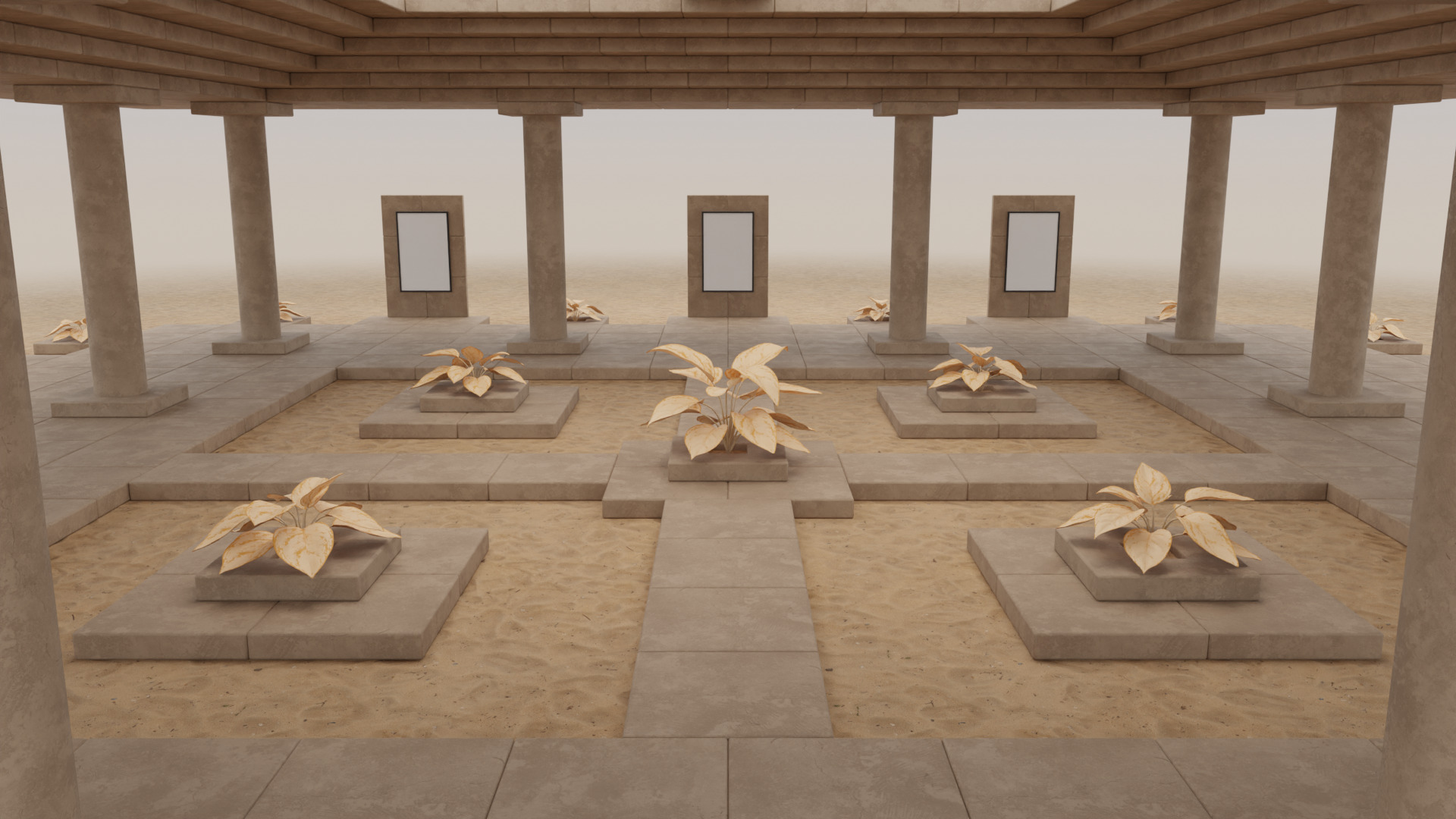 Art Gallery 04 - Metaverse - Desert Low-poly 3D model_1