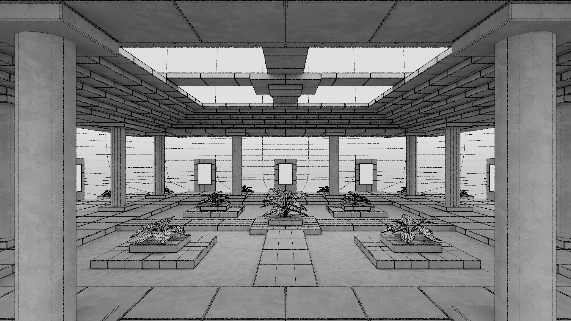 Art Gallery 04 - Metaverse - Desert Low-poly 3D model_7