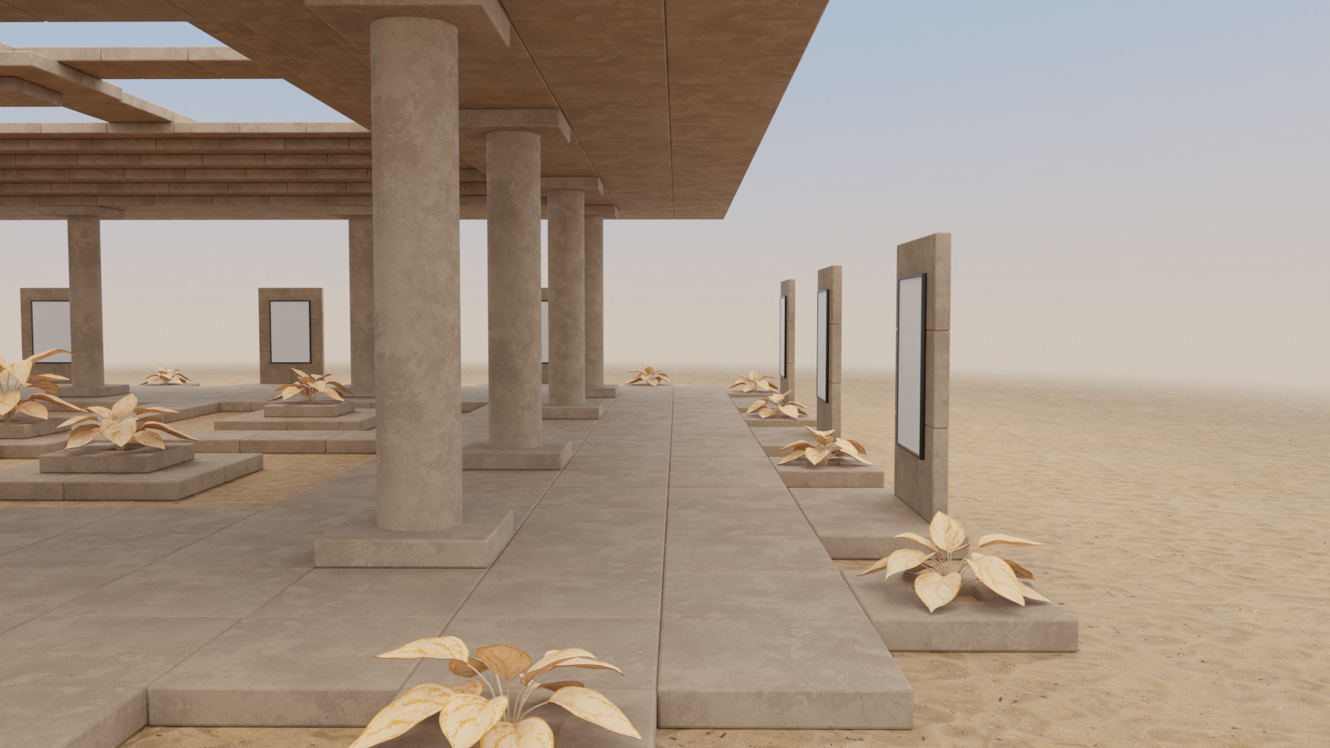 Art Gallery 04 - Metaverse - Desert Low-poly 3D model_5