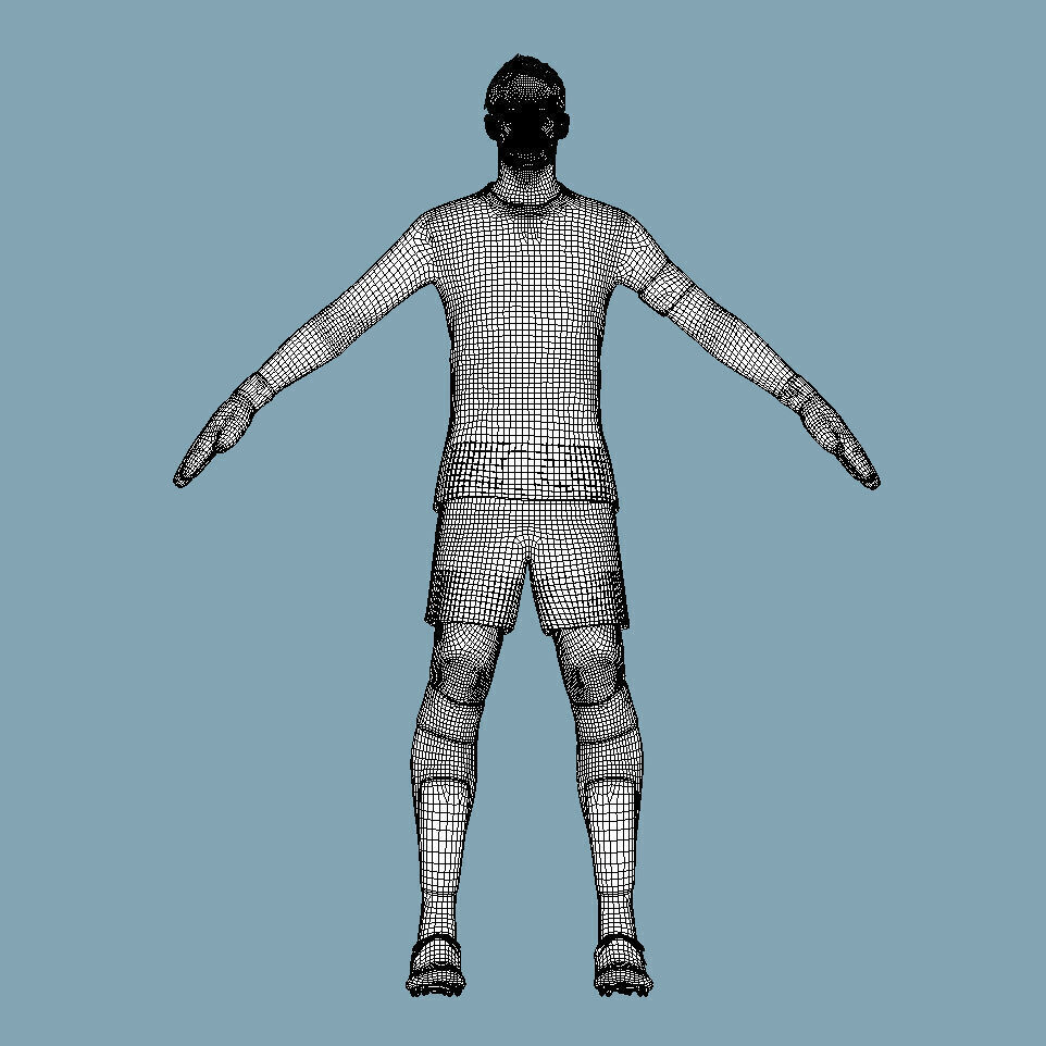 T-Pose Rigged Manuel Neuer Bayern Munich 2025 3D model_7