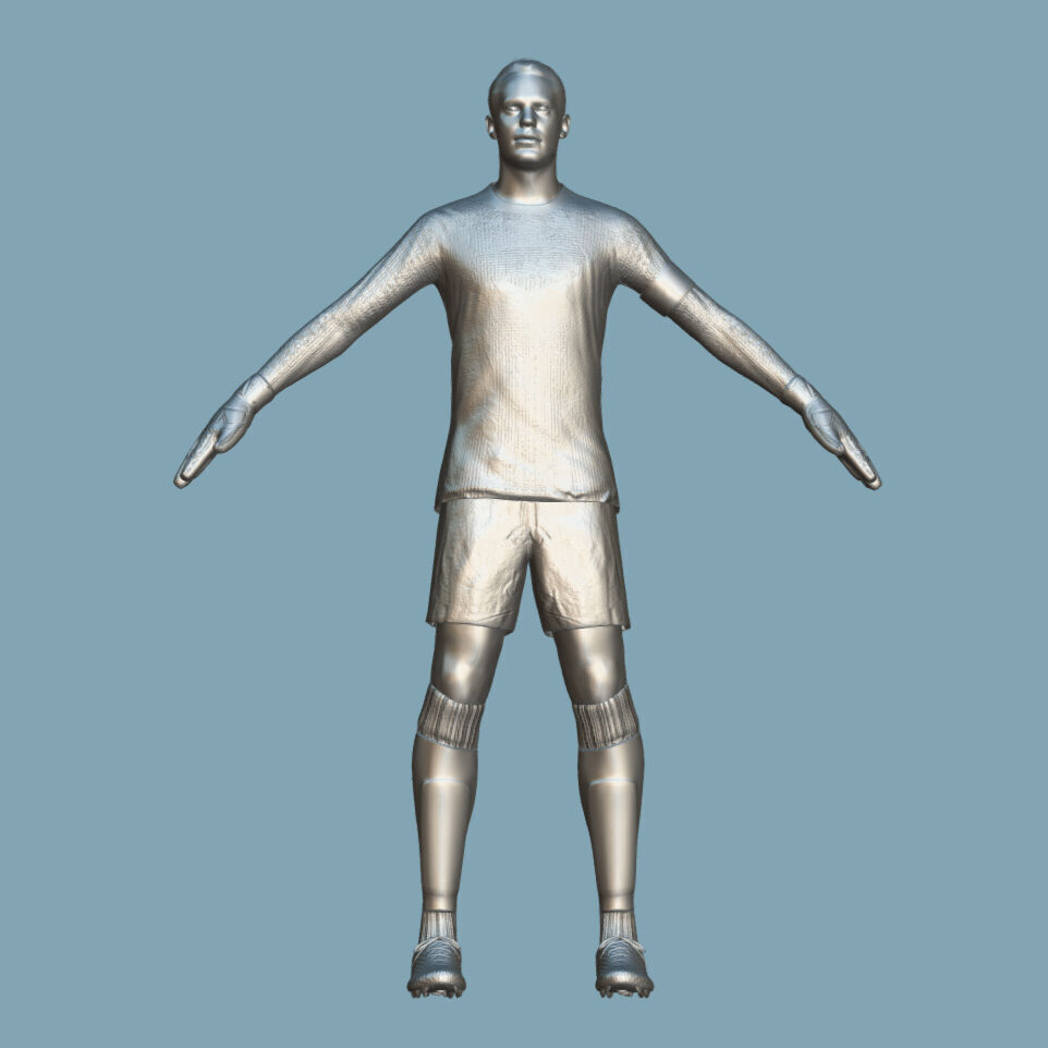 T-Pose Rigged Manuel Neuer Bayern Munich 2025 3D model_4