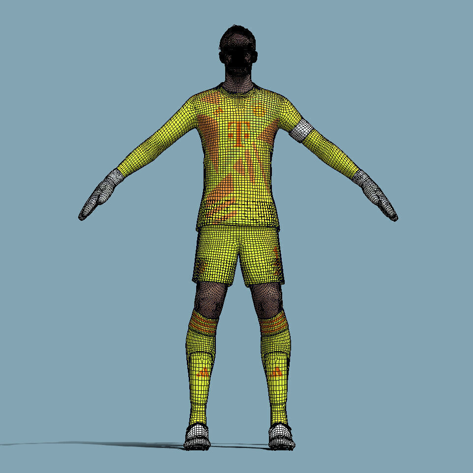 T-Pose Rigged Manuel Neuer Bayern Munich 2025 3D model_6
