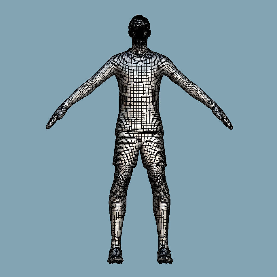 T-Pose Rigged Manuel Neuer Bayern Munich 2025 3D model_5