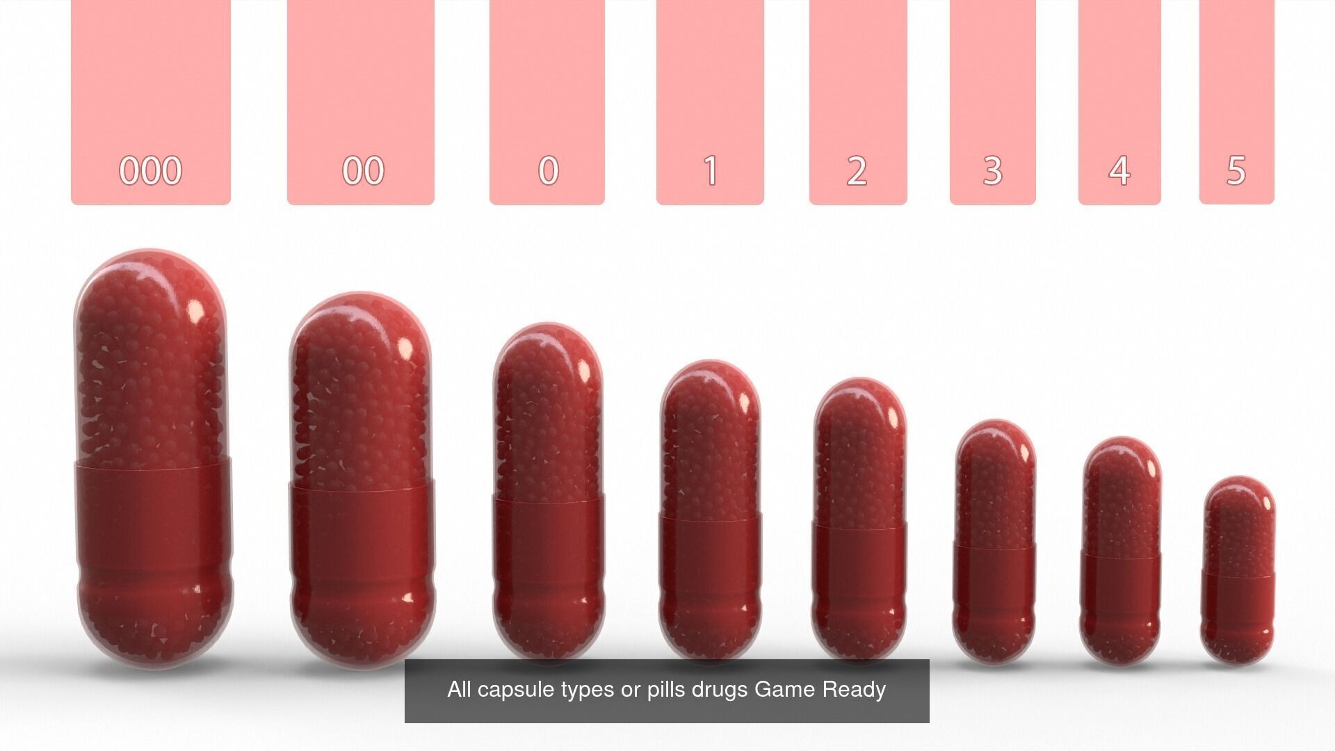 Blister and capsule and bottle medical pack 3D Model Collection_6