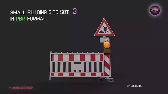 Small Building Site Set 3 in PBR format Low-poly 3D model