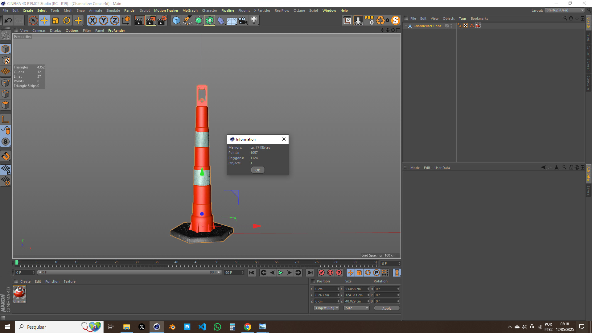 Channelizer Cone 3D model_14