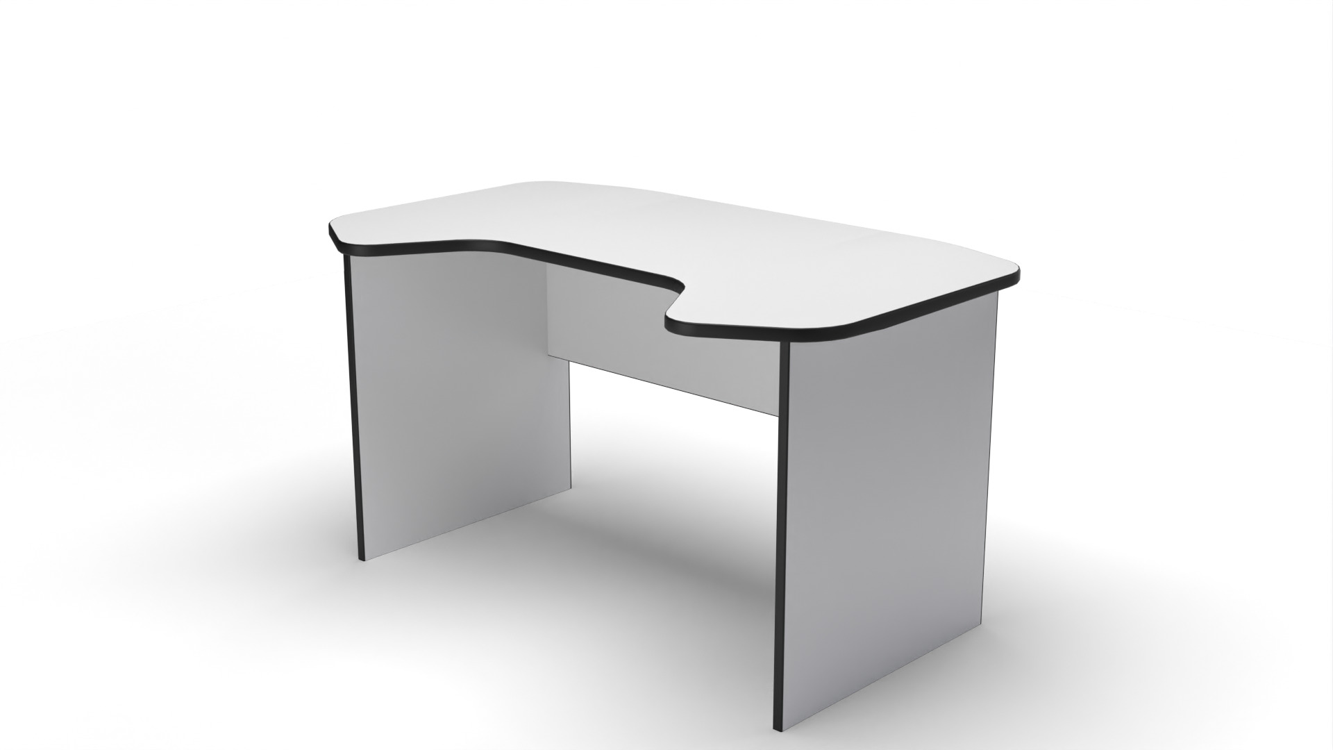 Ergonomic Computer Desk 1350x825x760 mm Modern 3D Furniture Low-poly 3D model_7
