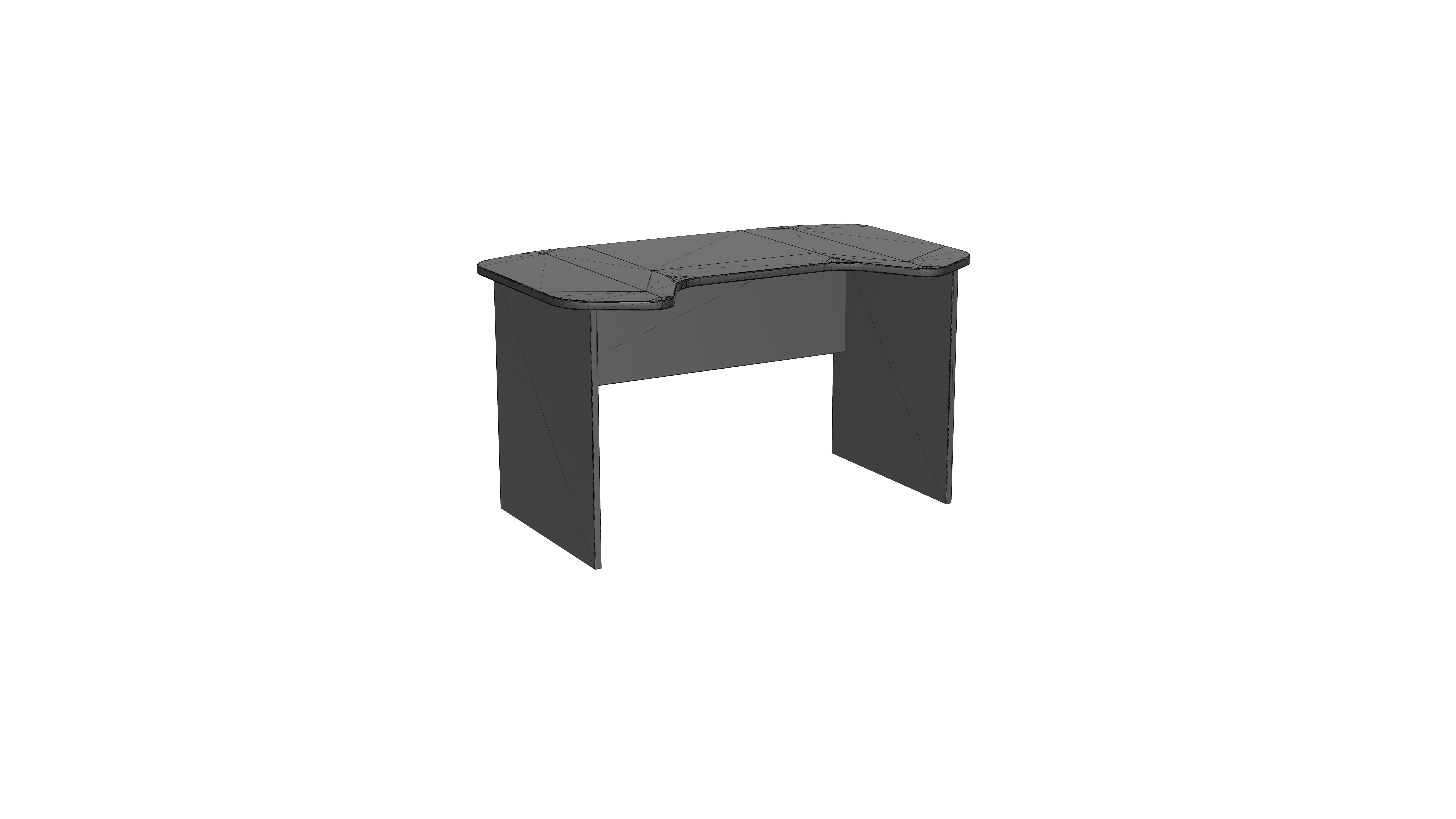 Ergonomic Computer Desk 1350x825x760 mm Modern 3D Furniture Low-poly 3D model_4