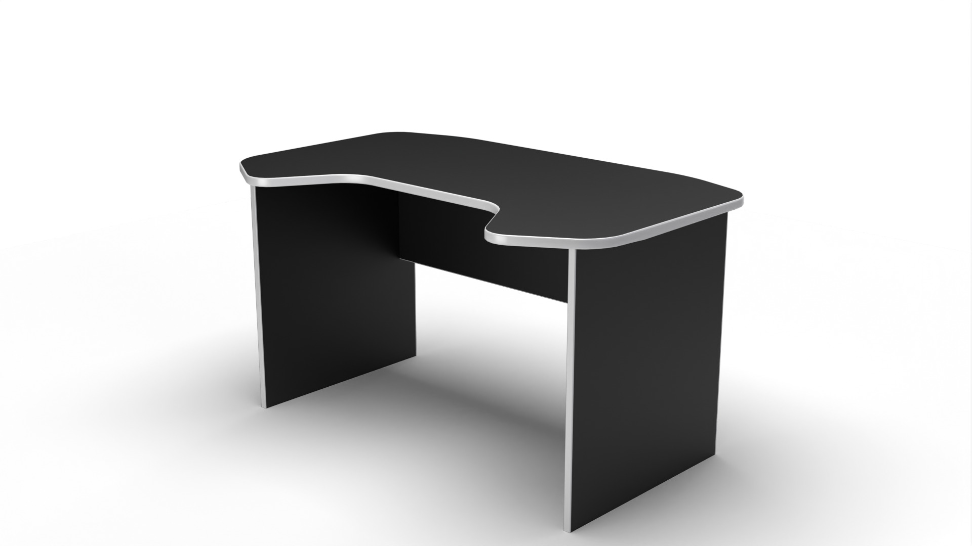 Ergonomic Computer Desk 1350x825x760 mm Modern 3D Furniture Low-poly 3D model_1