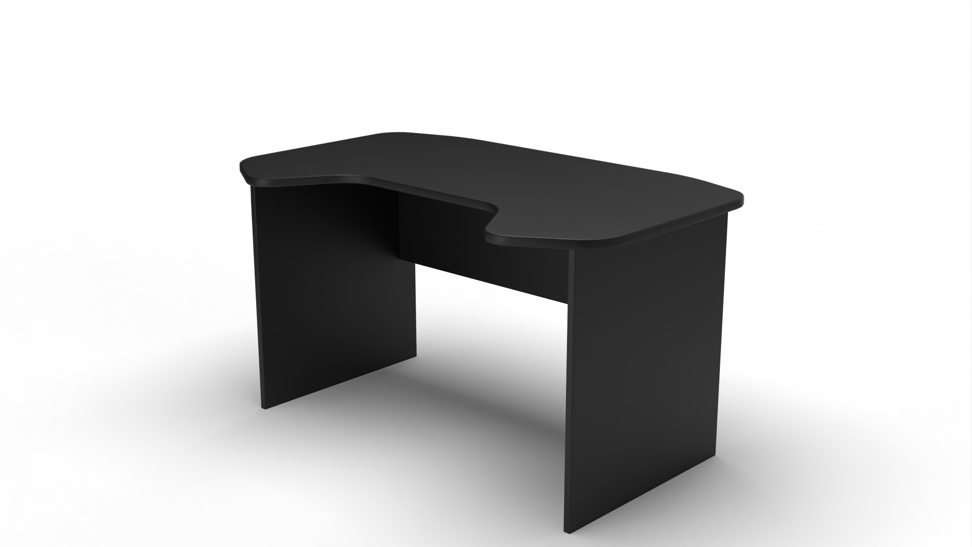 Ergonomic Computer Desk 1350x825x760 mm Modern 3D Furniture Low-poly 3D model_6