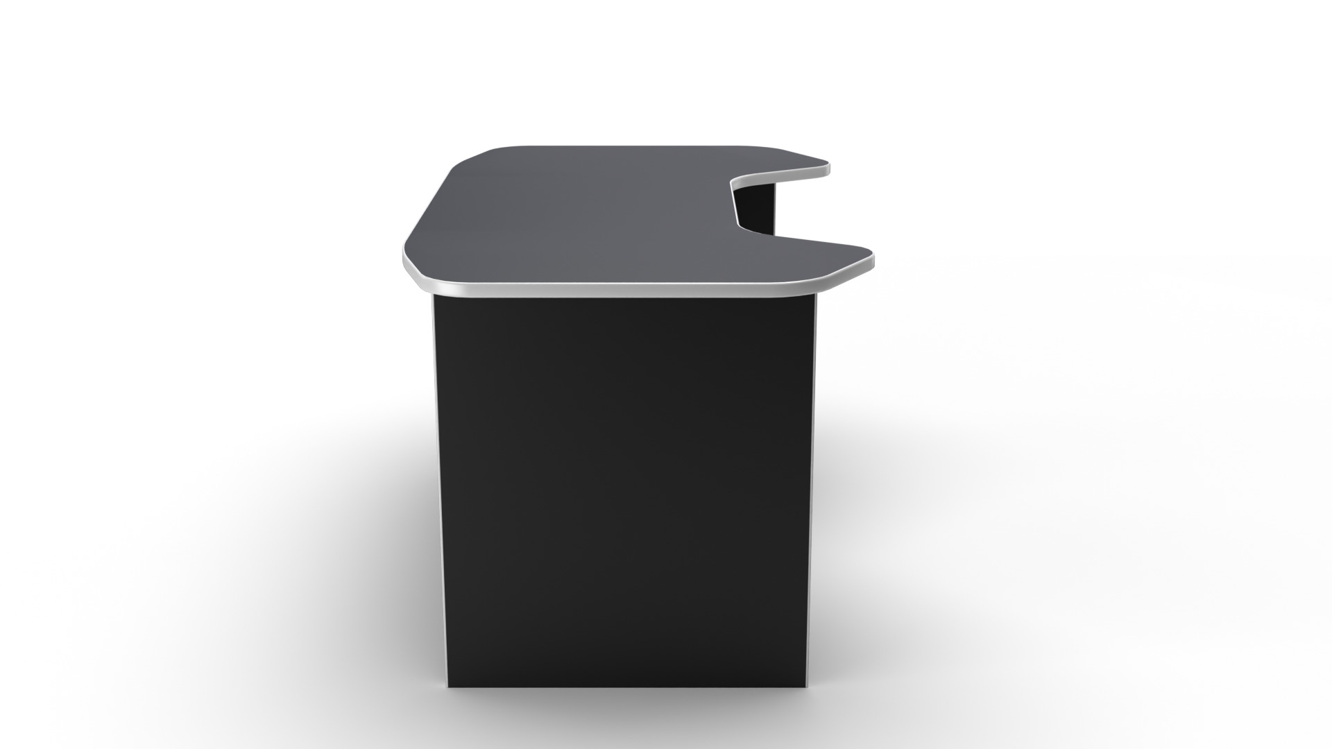 Ergonomic Computer Desk 1350x825x760 mm Modern 3D Furniture Low-poly 3D model_3
