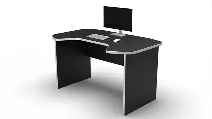Ergonomic Computer Desk  1350x825x760 mm  Modern 3D Furniture