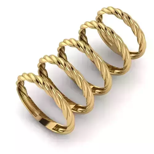 Gold Ring Jewelry Cable Ring stl 3dm 3dprintmodel