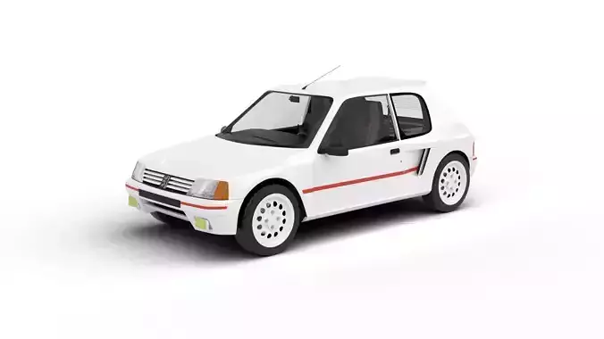 Peugeot 205 Turbo 16 1984 3d model 3D model