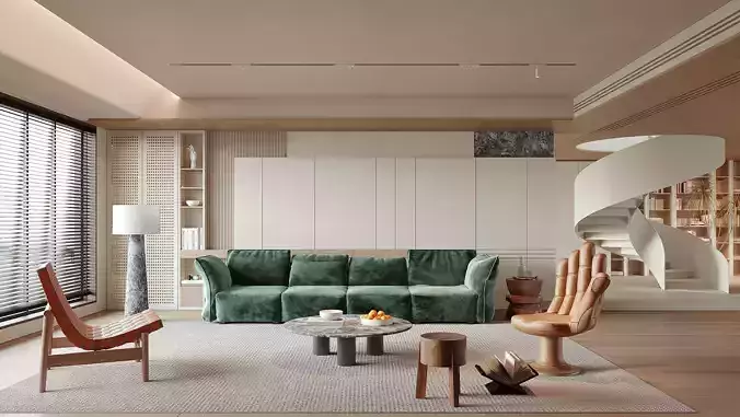 modern living room interior scenes 127