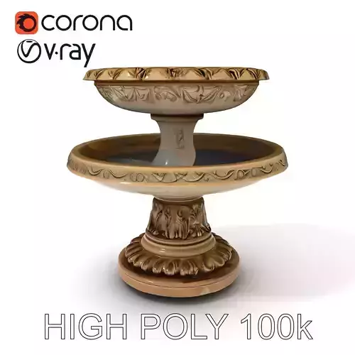 Elegant Garden Fountain Model Pack
