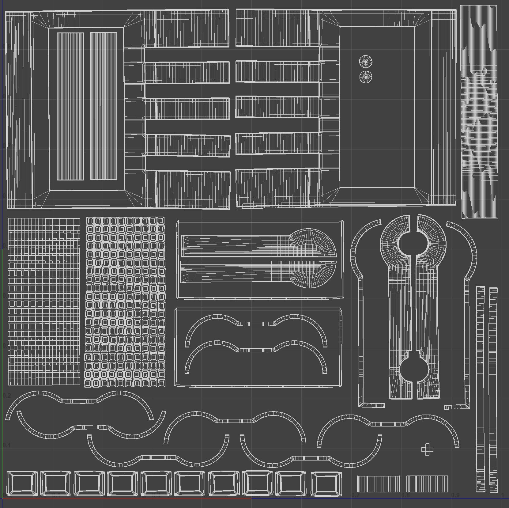 Padlock with code password Low-poly 3D model_3