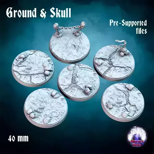 Ground and skull bases - 40mm 3D print model