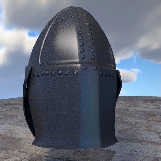 3D Model Crusader Helmet 3D model_2