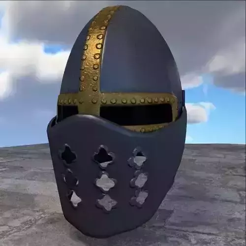 3D Model Crusader Helmet