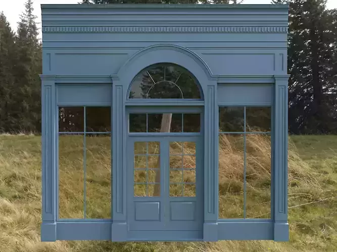 front cafe coffee shop 3D model - 3