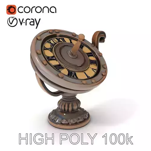 Antique Sundial Clock Model Pack