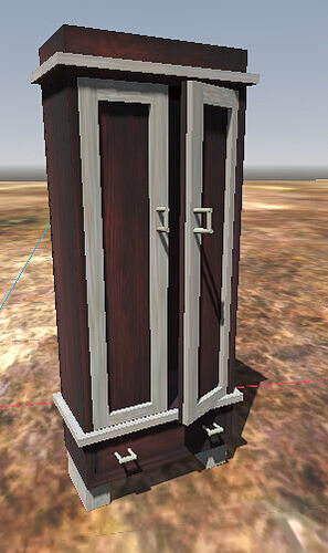 horror cloths cuberd Low-poly 3D model