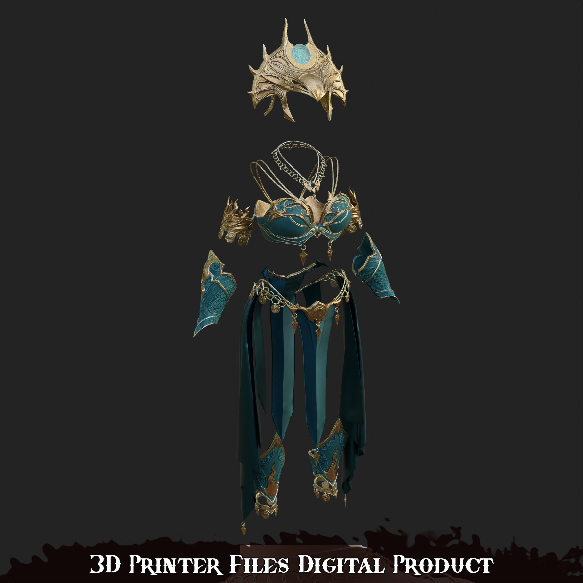 Fantasy Shar Cosplay Accessories Baldurs Gate 3 3D print model_4