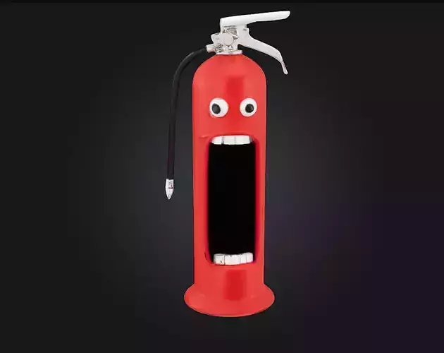 Fire Extinguisher Face  Quirky Safety with Personality