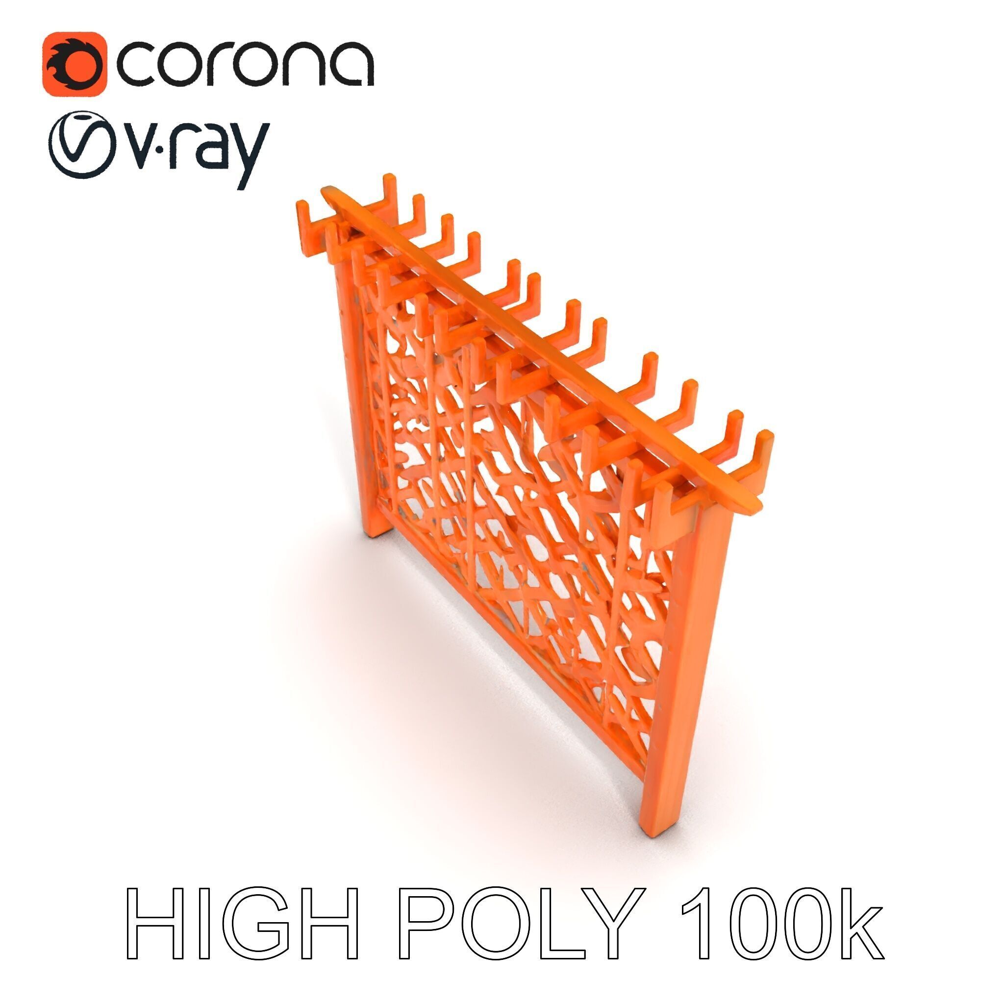 Wooden Lattice Fence Model Pack for Gardens and Exterior Design Low-poly 3D model_33