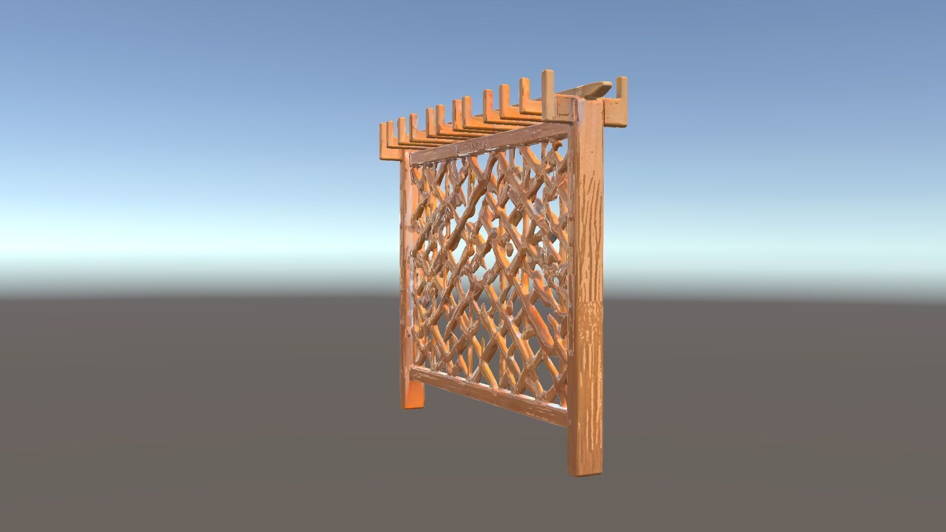 Wooden Lattice Fence Model Pack for Gardens and Exterior Design Low-poly 3D model_5