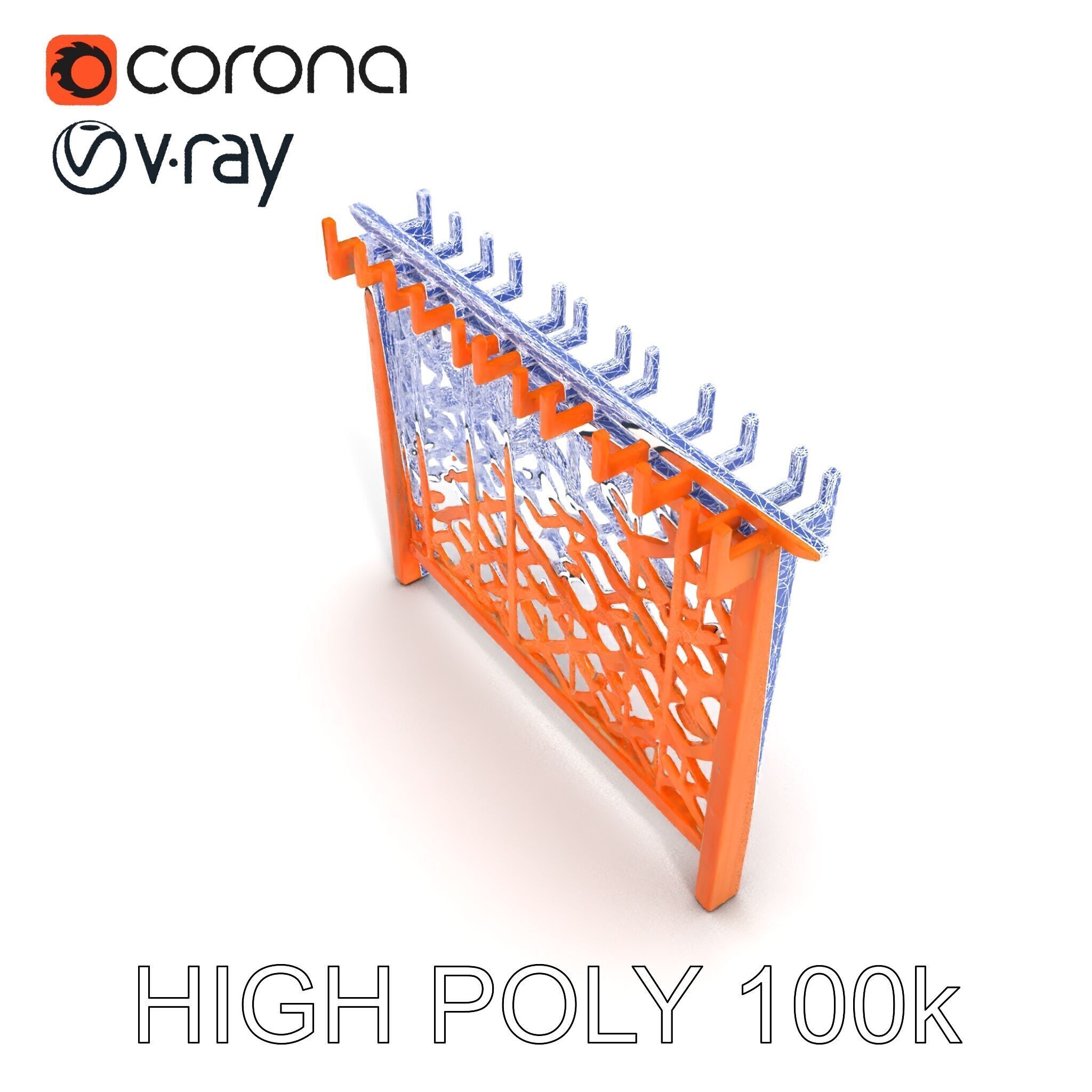 Wooden Lattice Fence Model Pack for Gardens and Exterior Design Low-poly 3D model_12