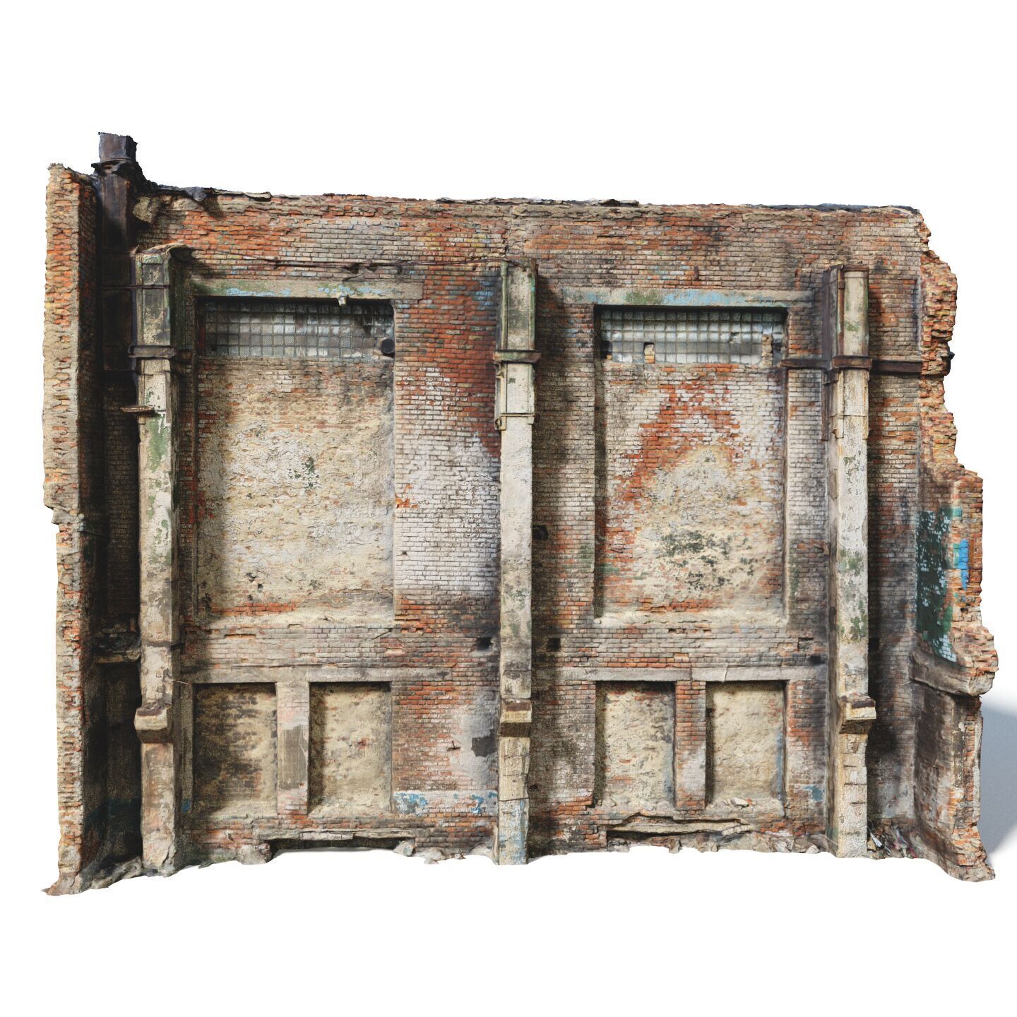 Destroyed industrial building 01 3D model_8