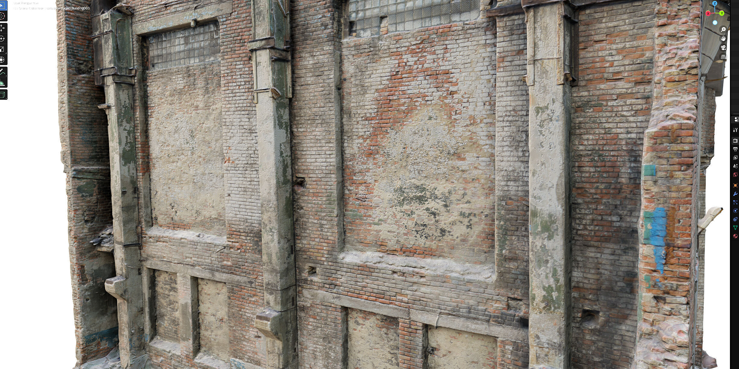 Destroyed industrial building 01 3D model_28