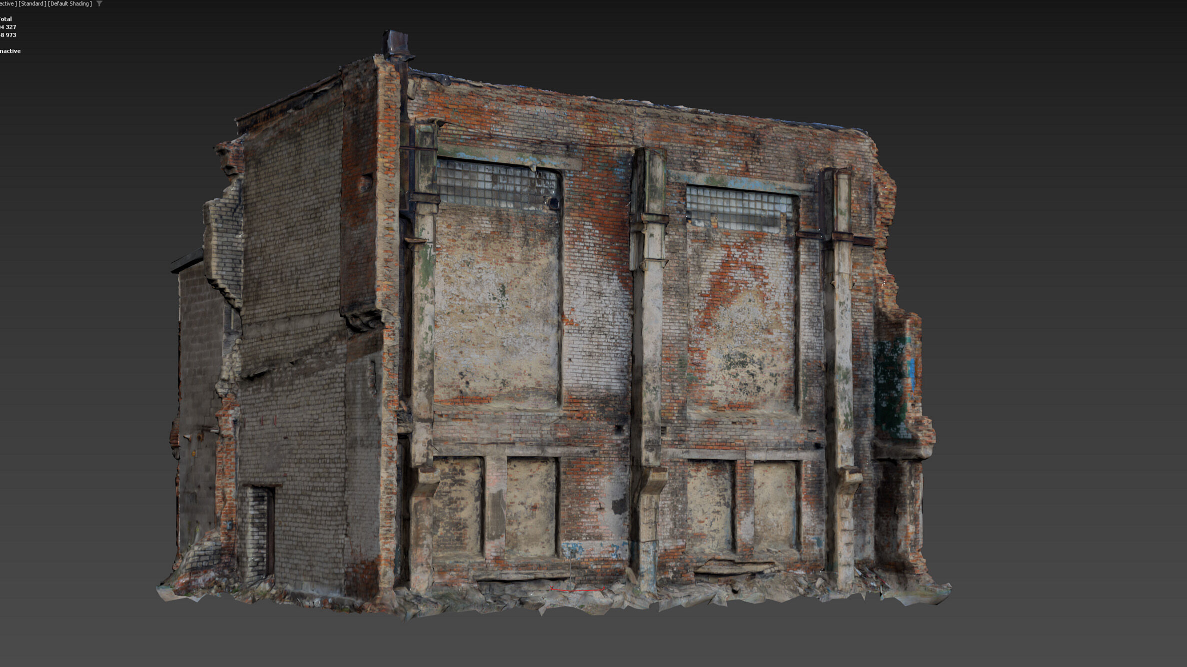 Destroyed industrial building 01 3D model_30