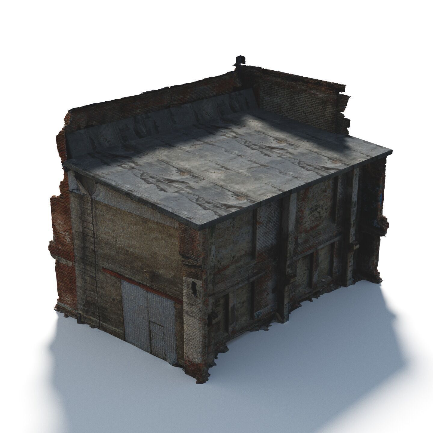 Destroyed industrial building 01 3D model_19