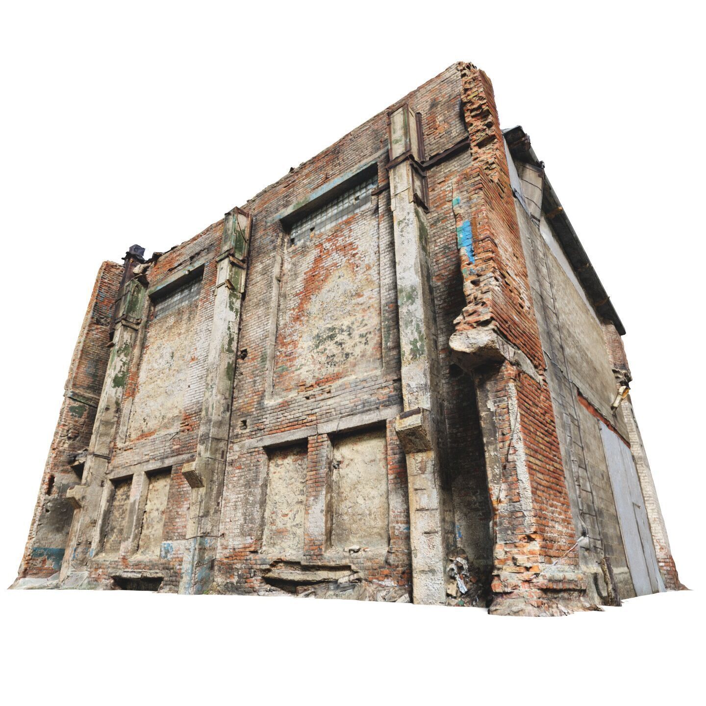 Destroyed industrial building 01 3D model_11