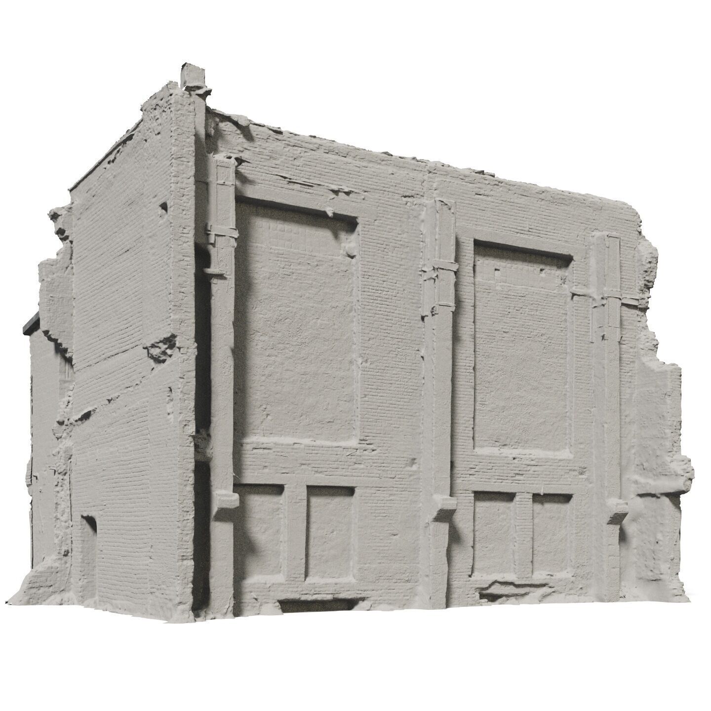 Destroyed industrial building 01 3D model_5