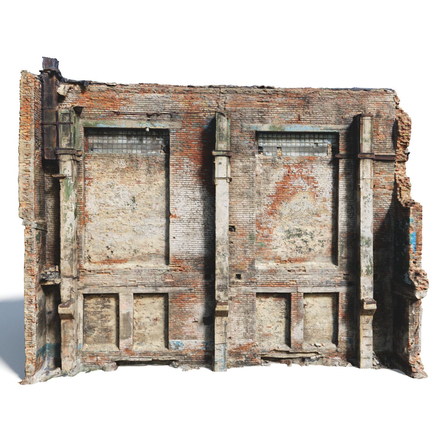 Destroyed industrial building 01 3D model_26