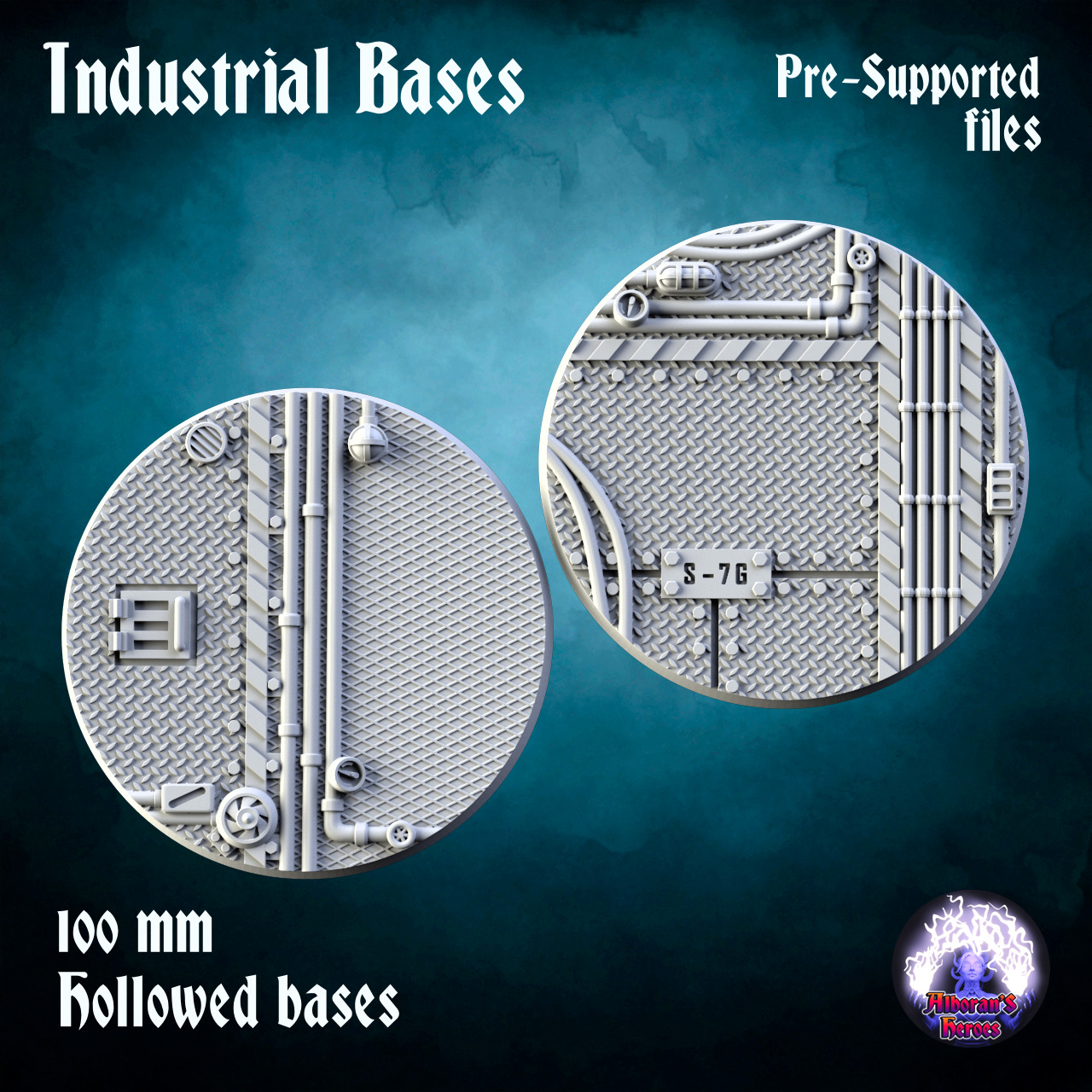 Industrial bases - Pack 3D print model_6
