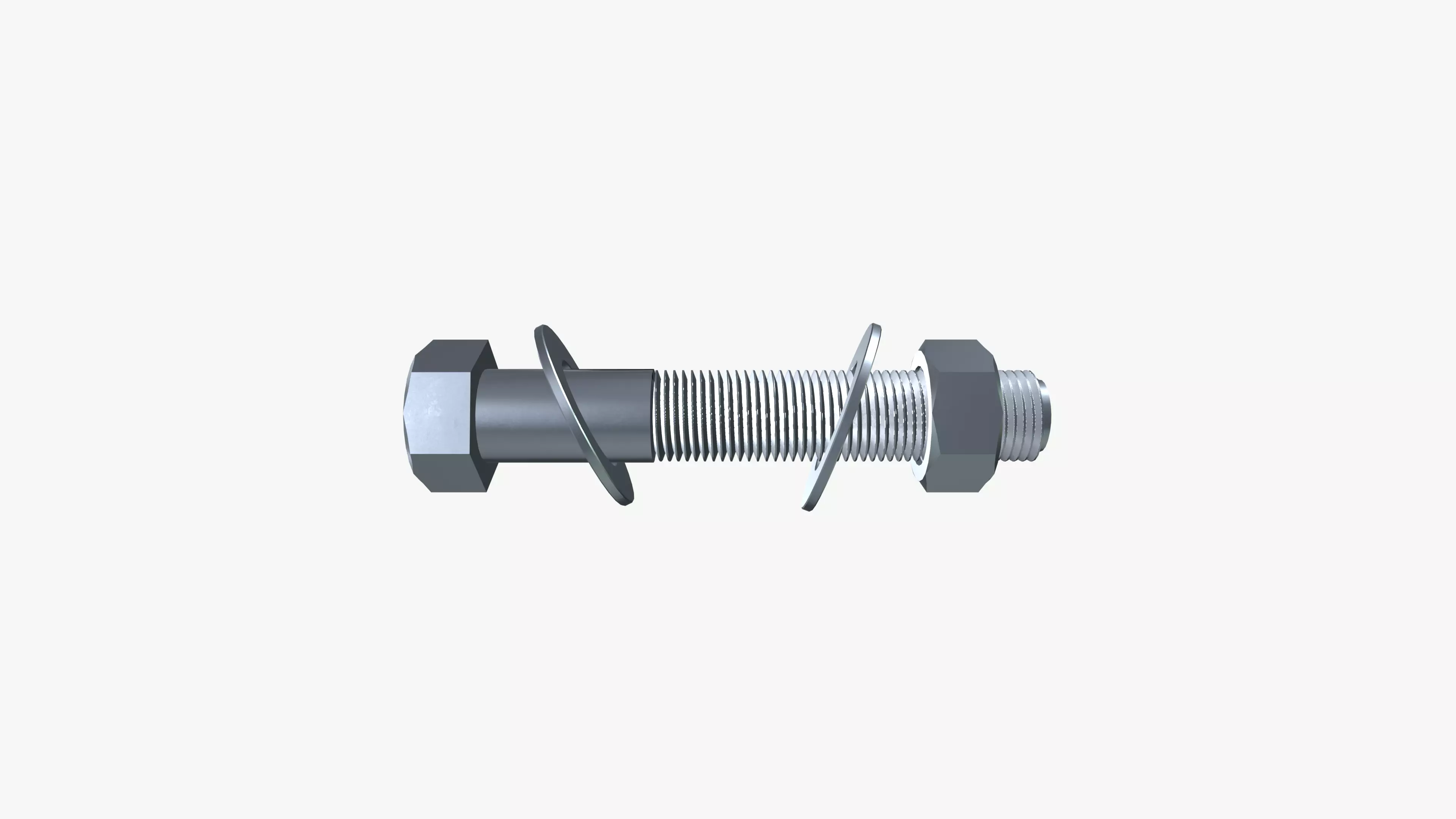 Nut bolt 3D model_0