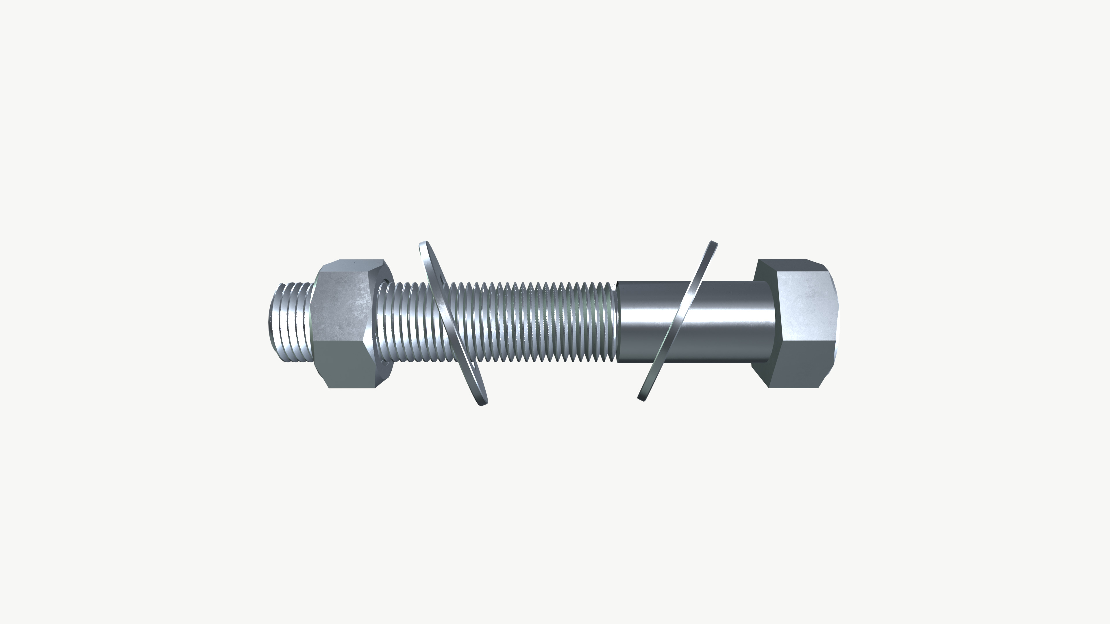 Nut bolt 3D model_4