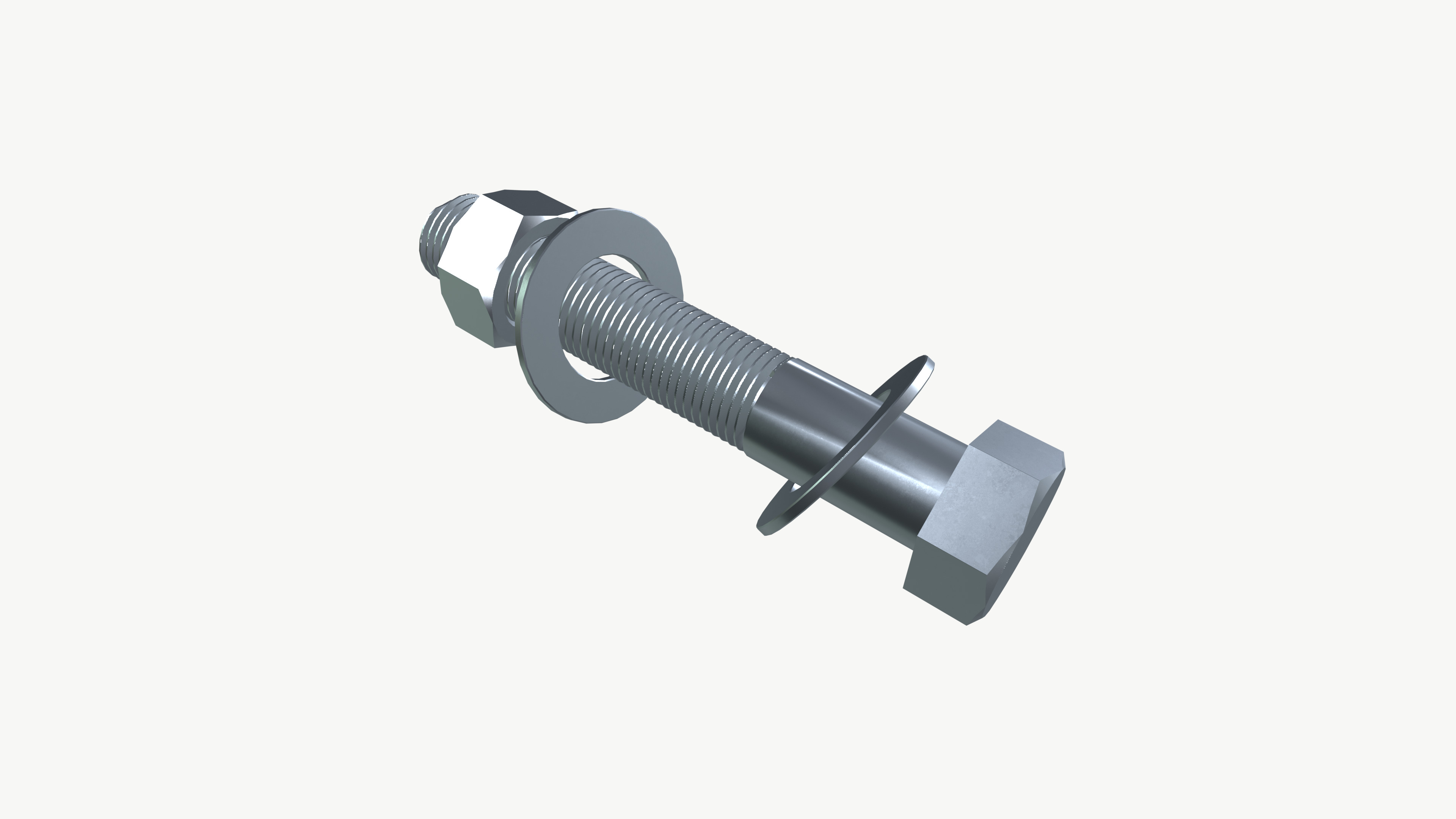 Nut bolt 3D model_5