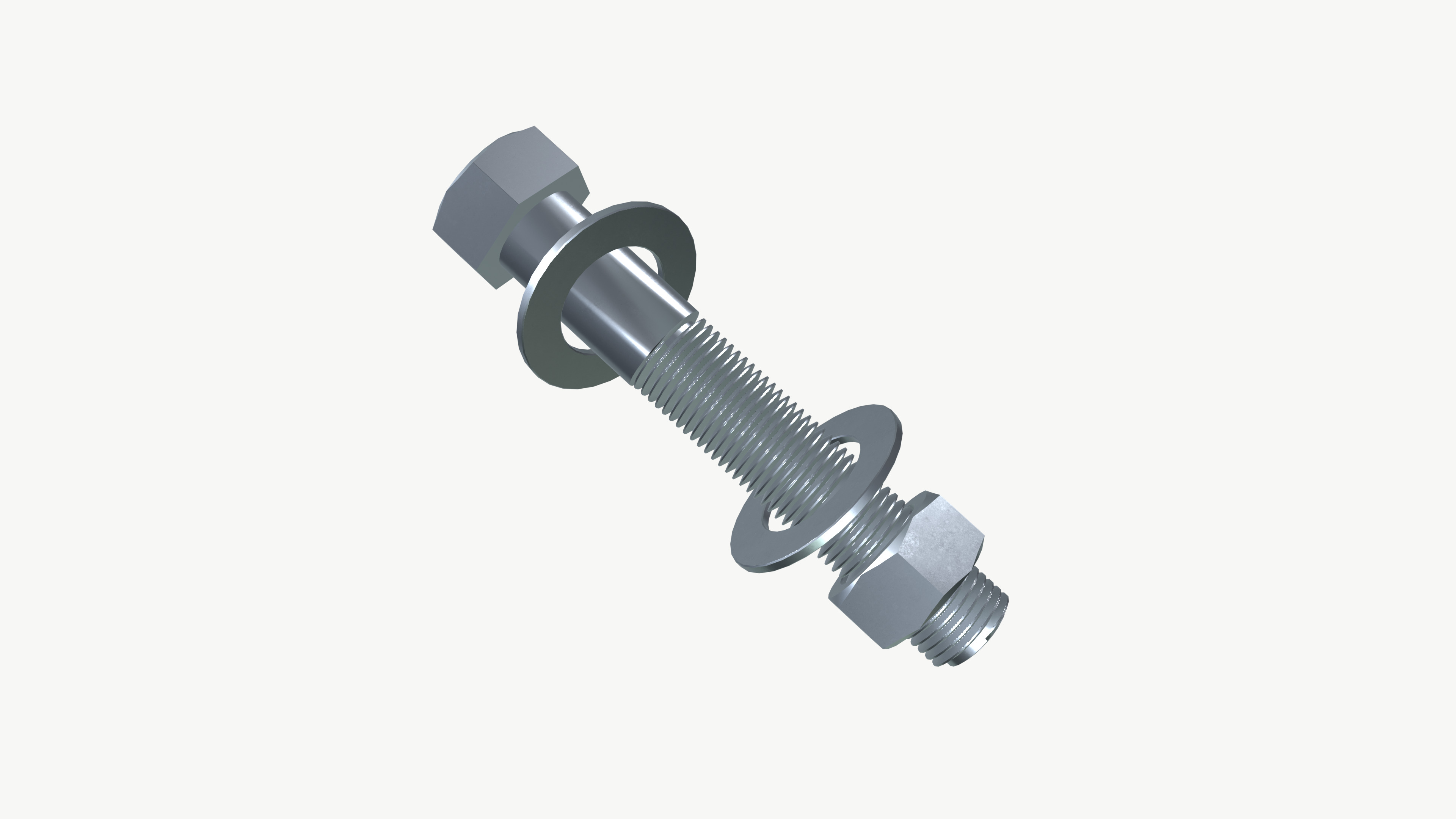 Nut bolt 3D model_3