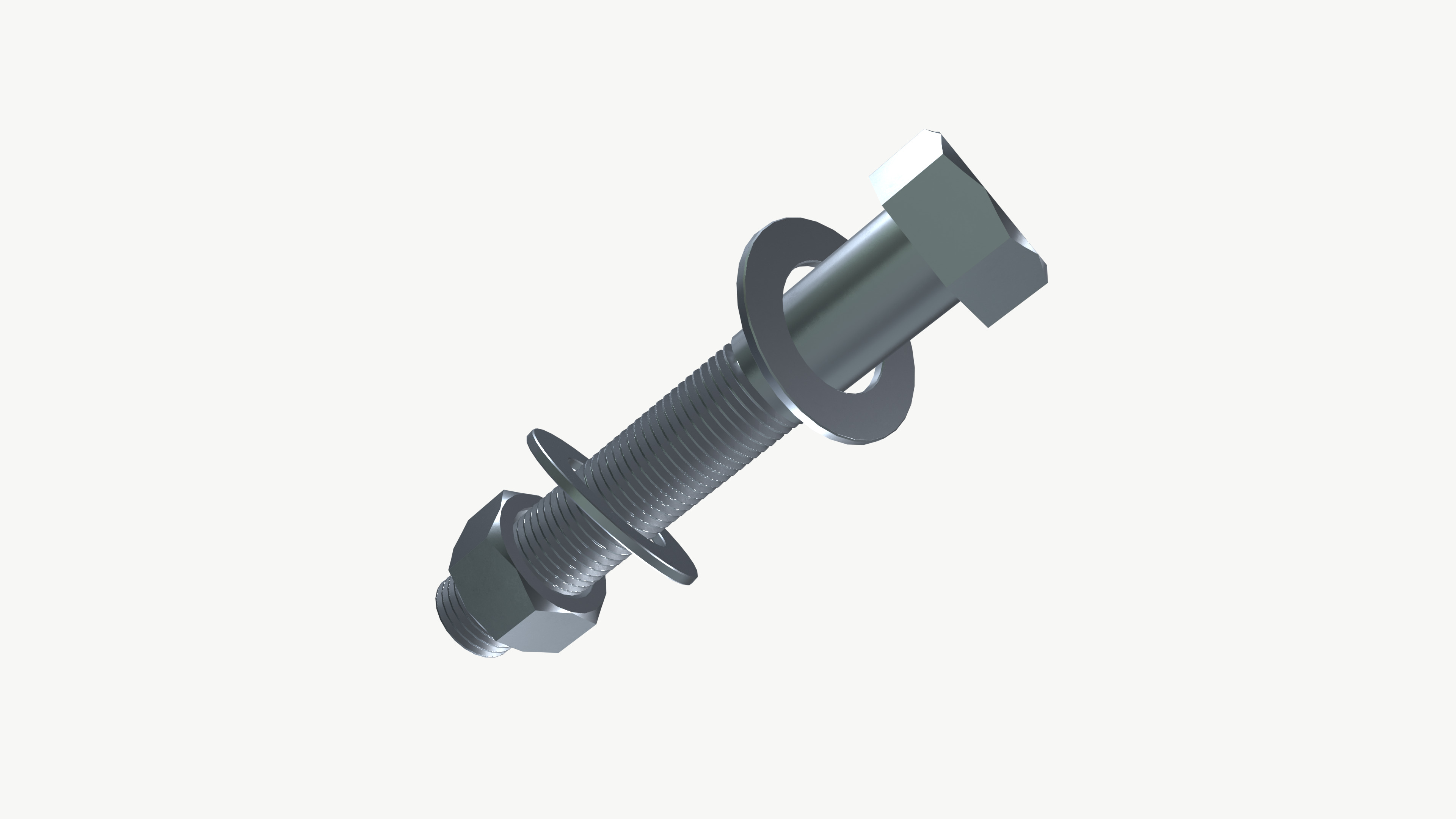 Nut bolt 3D model_6