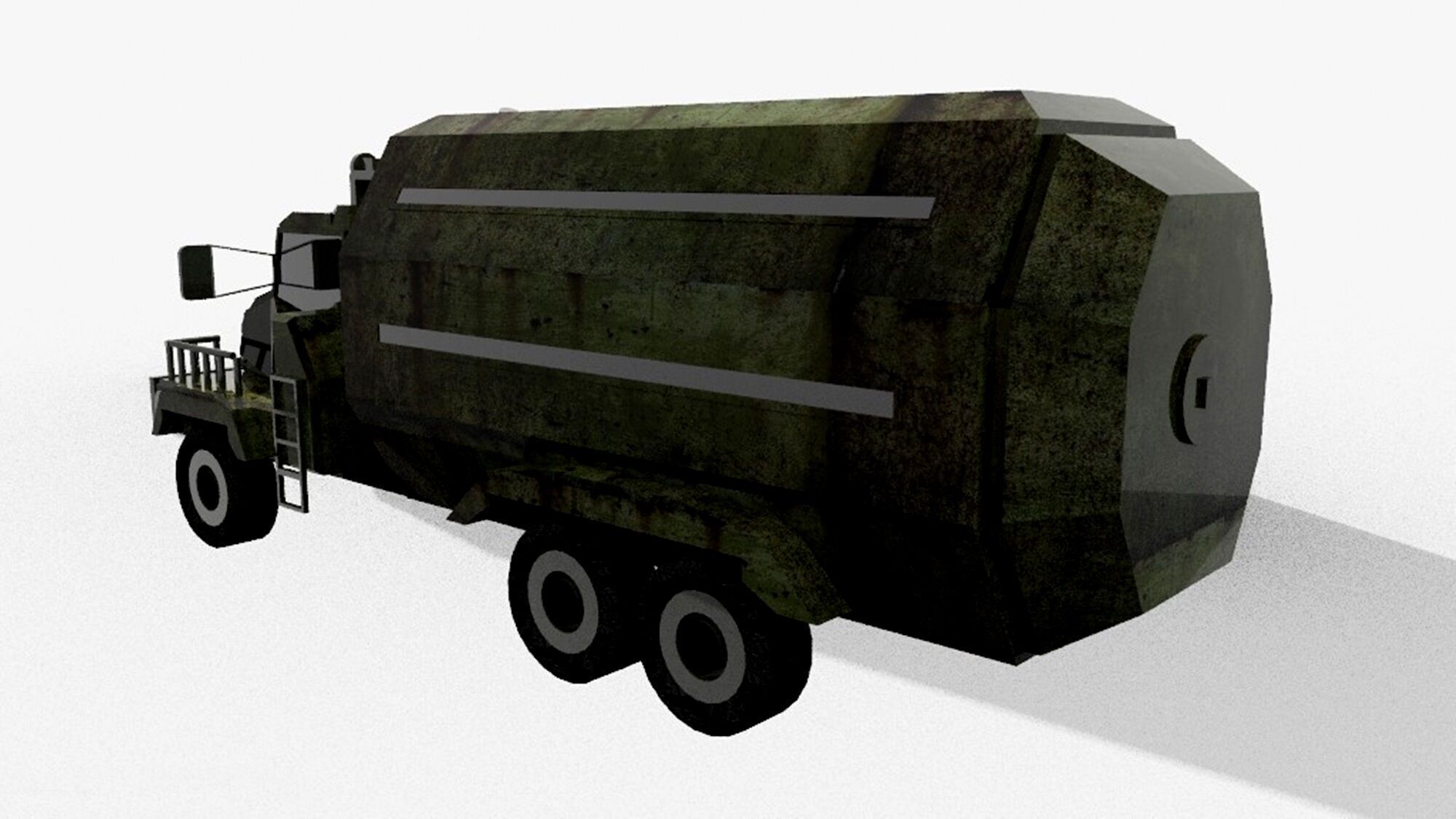 sci-fi military truck  3D model_3