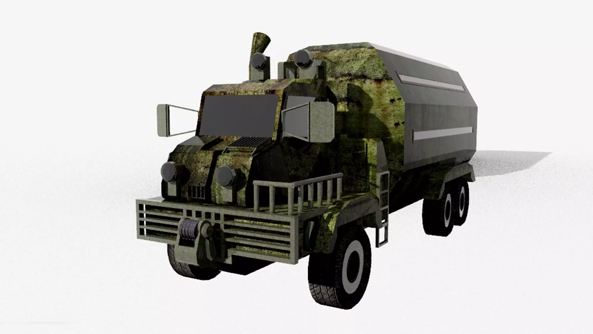 sci-fi military truck  3D model_0
