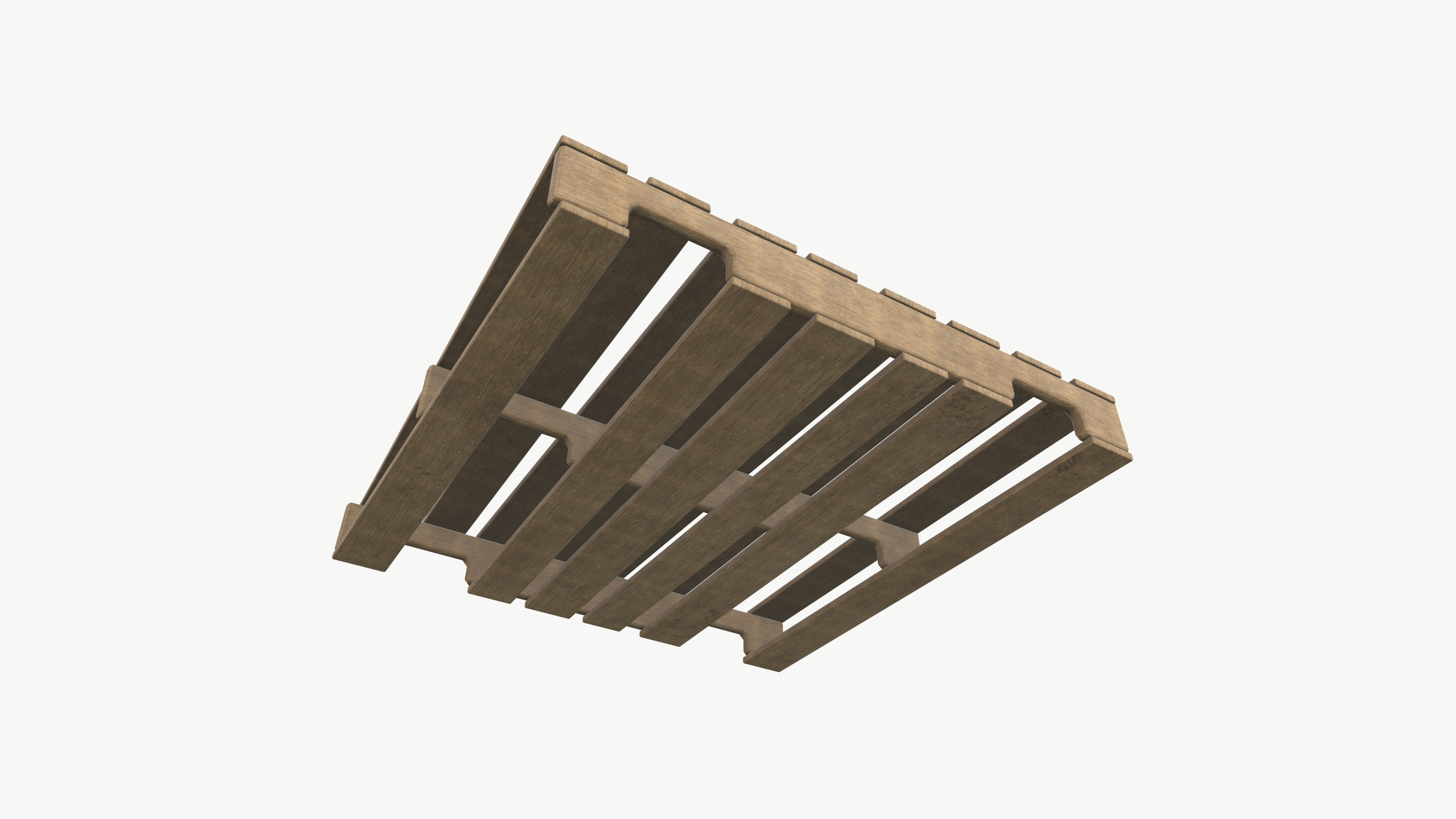 Wooden pallet 3D model_3